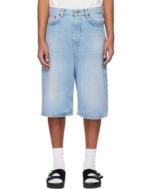 Acne Studios Loose Fit Denim Shorts - Blue