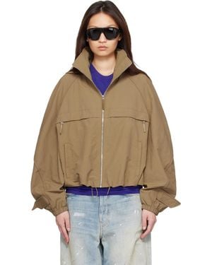 Acne Studios Tan Nylon Logo Jacket - Multicolor