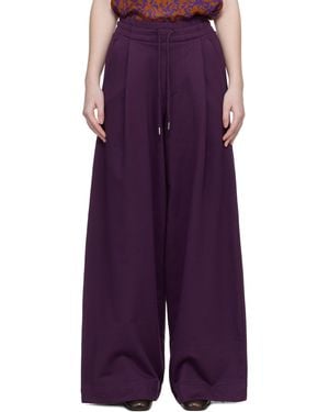 Dries Van Noten Loose Sweatpants - Purple