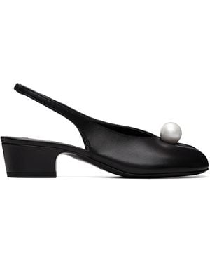 Sandy Liang Pearl Slingback 40 Heels - Black