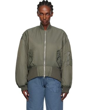 JW Anderson Oversized Curved Hem Bomber Jacket - Multicolour