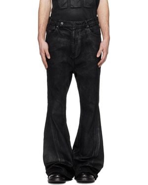 Det Blev Sent Waxed Varet Jeans - Black