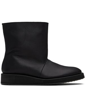 Yohji Yamamoto Soft Matt Bk High-Top Boots - Black