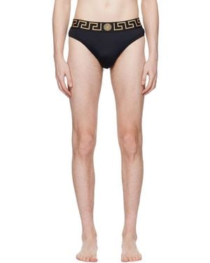 Versace Nylon-Blend Swim Briefs - Black