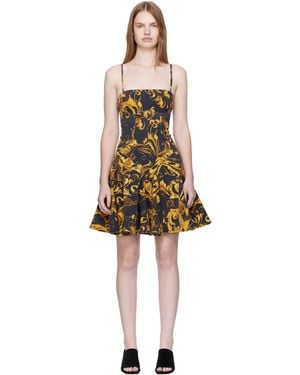 Versace Jeans Couture Porcelain Barocco Minidress - Black