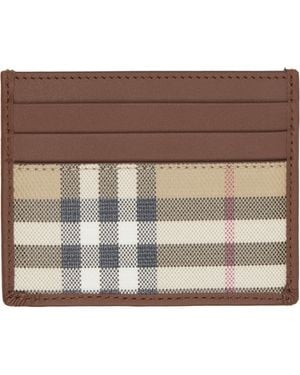 Burberry Check Card Holder - Brown