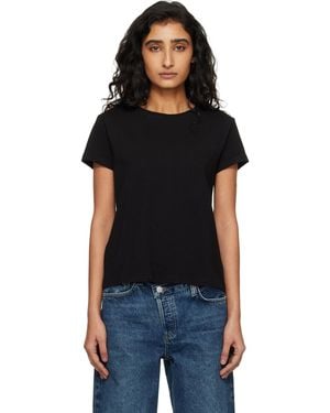 Agolde Long Line Adine T-Shirt - Black