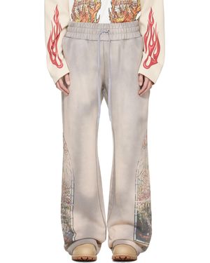 Who Decides War Taupe Faded Joggers - White
