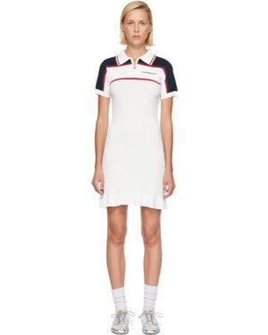 CASABLANCA Off- Knit Tennis Polo Minidress - White
