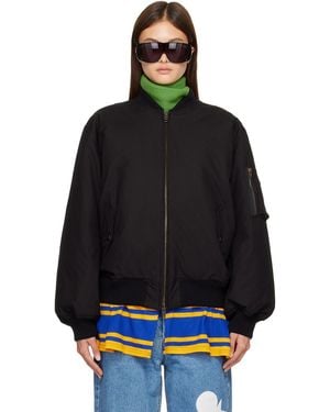 STEFAN COOKE Rugby Skirt Ma-1 Bomber Jacket - Black