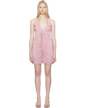 Alexander Wang Sheer Ruched Tank Minidress - Black
