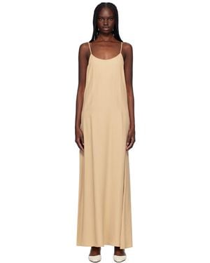 Filippa K Draped Twill Strap Maxi Dress - Black