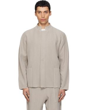 Homme Plissé Issey Miyake Inlaid Knit Jacket - Multicolour