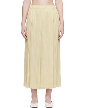 Pleats Please Issey Miyake Monthly Colours December Maxi Skirt - Natural