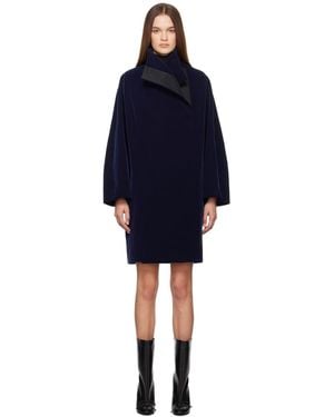 Alaïa Alaïa ネイビー ラウンド コート - ブラック