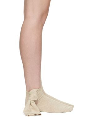 Jacquemus Beige Le Papier 'les Chaussettes Noeud' Socks - Multicolour