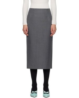 ShuShu/Tong Straight Fitted Midi Skirt - Black