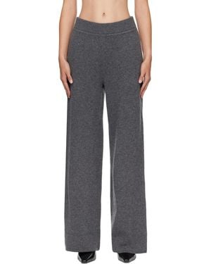 Rohe Pantalon Gris En Tricot Compact