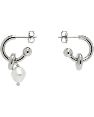 Justine Clenquet Ethan Faux-Pearl Earrings - Metallic