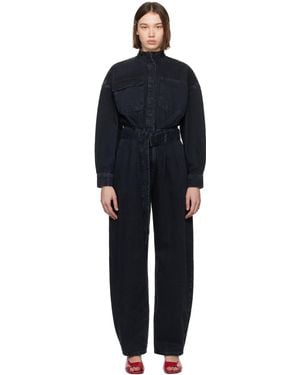 FRAME 'The Cocoon' Denim Jumpsuit - Black