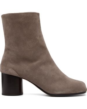 Maison Margiela Taupe Tabi H60 Suede Boots - Brown