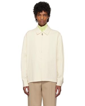 LE17SEPTEMBRE Zip & Button Front Jacket - Natural