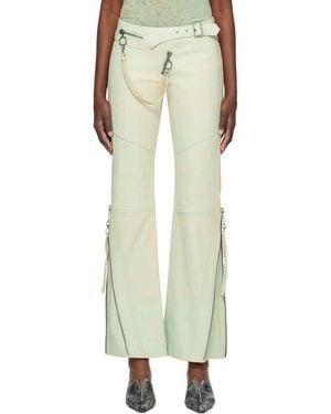 KNWLS Nihil Leather Trousers - Natural
