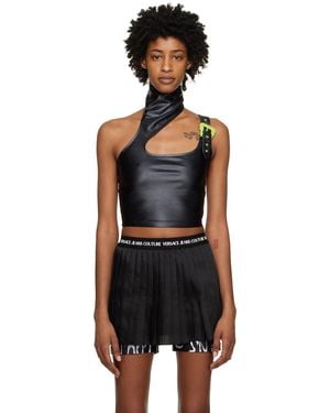 Versace Jeans Couture Black Baroque Buckle Tank Top
