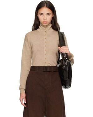 Lemaire Fine Wool Buttoned Cardigan - Brown