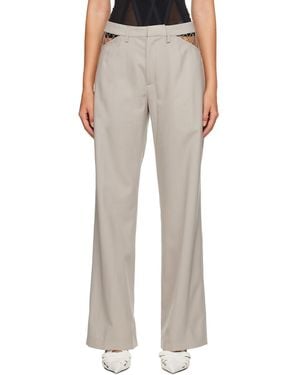 Dion Lee Taupe Lace Pants - Multicolor