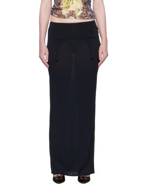 Jean Paul Gaultier 'The Long Garter' Maxi Skirt - Black