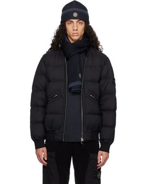 Stone Island ブラック Seamless Tunnel ナイロン ダウンジャケット