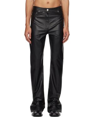 Ludovic de Saint Sernin Alistair Leather Trousers - Black