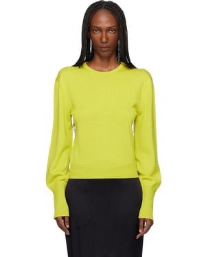 Lanvin Wool Grosgrain Detail Jumper - Yellow