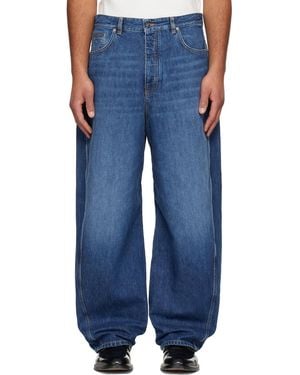 Givenchy Denim Couture Seam Washed Jeans - Blue