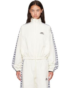 Balenciaga Off- Techno Cotton Poplin Track Jacket - White