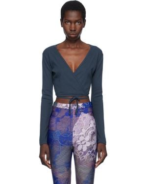 Gil Rodriguez Sarita Wrap Top - Blue