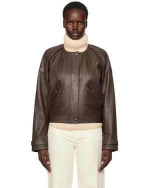 Saks Potts Margreta Leather Jacket - Brown