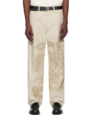 Burberry Regular Fit Ekd Jeans - Natural