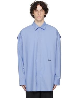 032c 'Please Steam' Oversized Shirt - Blue