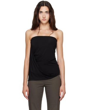 Helmut Lang Haut Tube Drapé Noir
