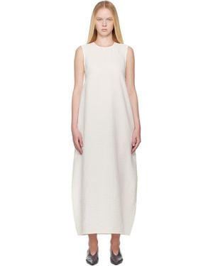 Rohe オフホワイト Hammered Silk Shaped マキシワンピース - ブラック