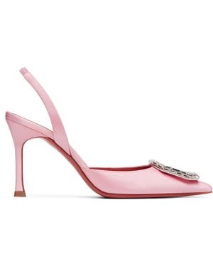 AMINA MUADDI Camelia Sling 90 Heels - Black