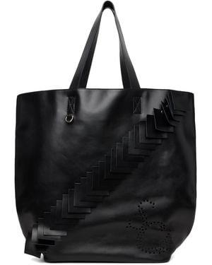 STEFAN COOKE Leather Patch Tote - Black