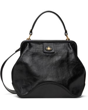 Vivienne Westwood Sac Abbey Noir À Monture De Bourse