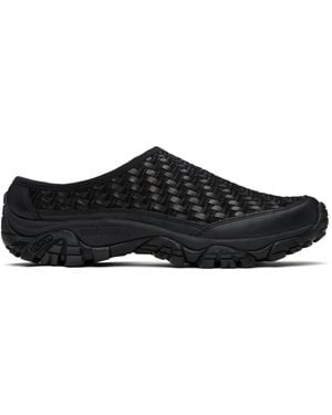 Merrell Moab 2 Slide Leather Woven Loafers - Black