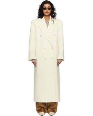 Frankie Shop Off- Gaia Double Breasted Coat - Natural