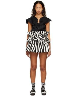 Tao Comme Des Garçons Stripe Miniskirt - Black