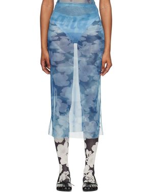 ELLISS Graphic Maxi Skirt - Blue