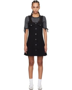 Ganni ボンディング クレープ コート ブラック | Lyst